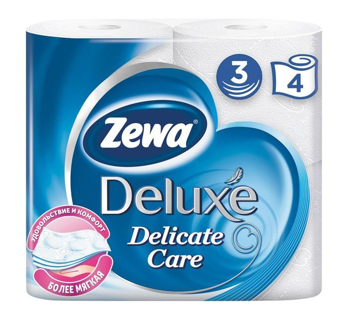 туалетная бумага "Zewa" 4 слоя 4 рулона