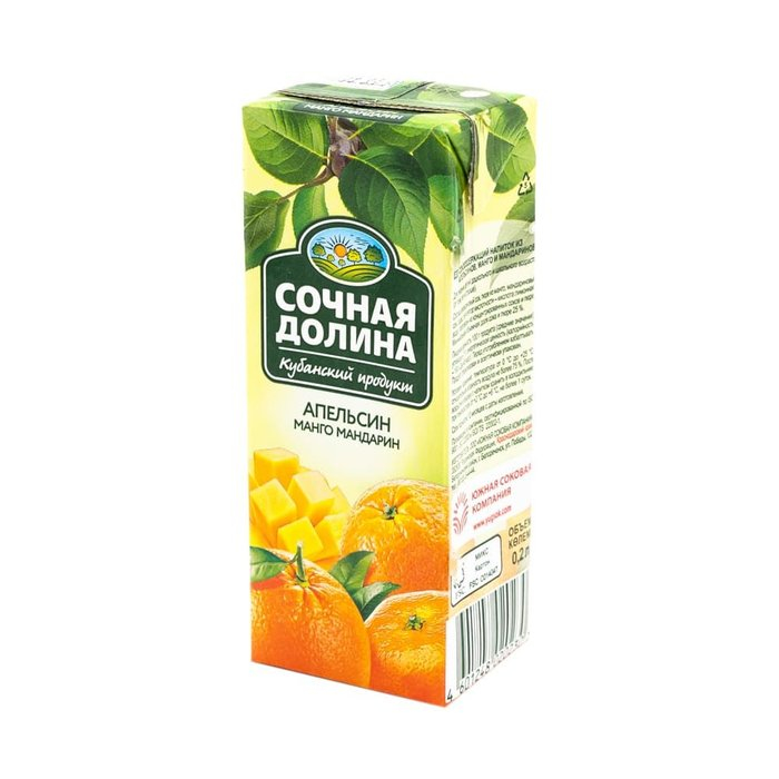 Сок Сочная долина 0,2л