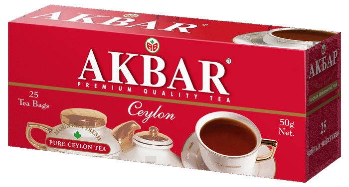 Чай "Акбар" в ассортименте 25 пакетиков