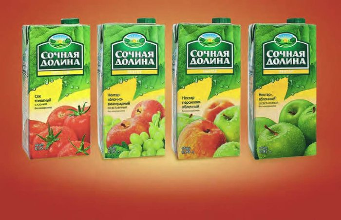 Сок "Сочная Долина" в ассортименте 1,0
