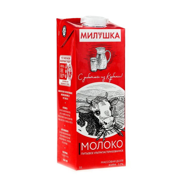 молоко Милушка 1,0 3,2% ТБА
