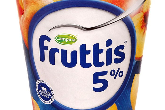 Продукт йогуртный пастеризованный Campina в ассортименте Fruttis 5% 290 гр