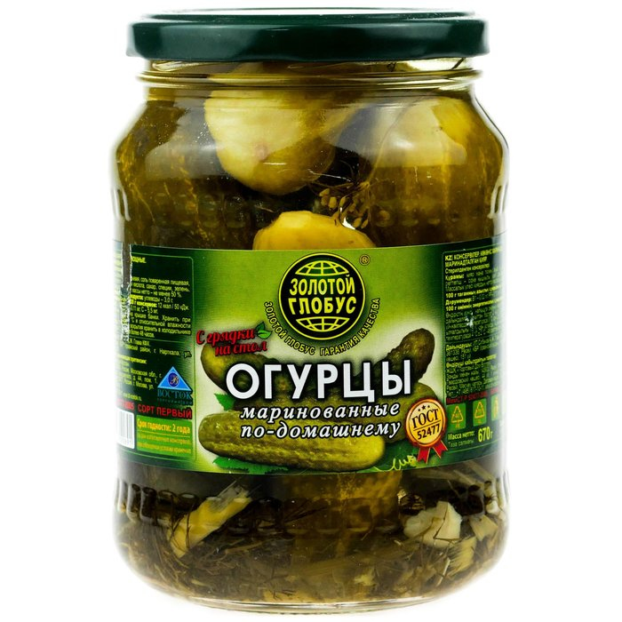 Огурцы "Золото Глобуса" 670 мл.