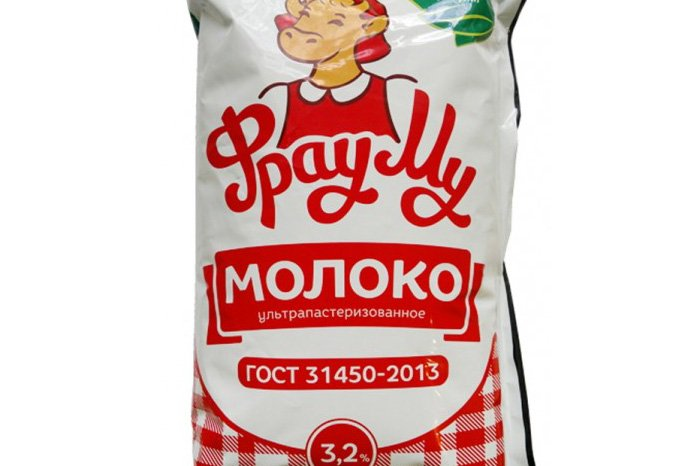 Молоко Фрау Му пастеризованное 3.2% (900 мл) м/у