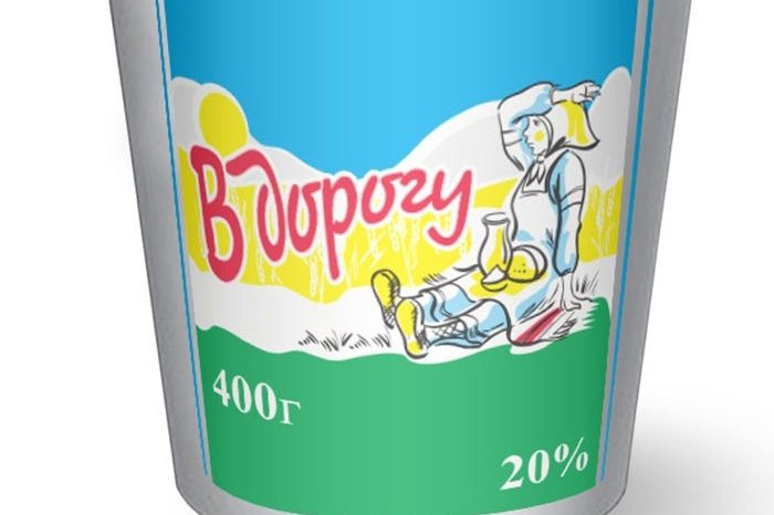 молочный продукт с ЗМЖ по технологии сметаны "В дорогу"20% 400 г.