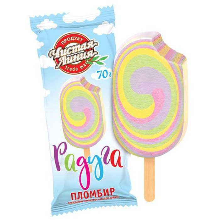 Эскимо 70 гр Радуга 4-х слойное