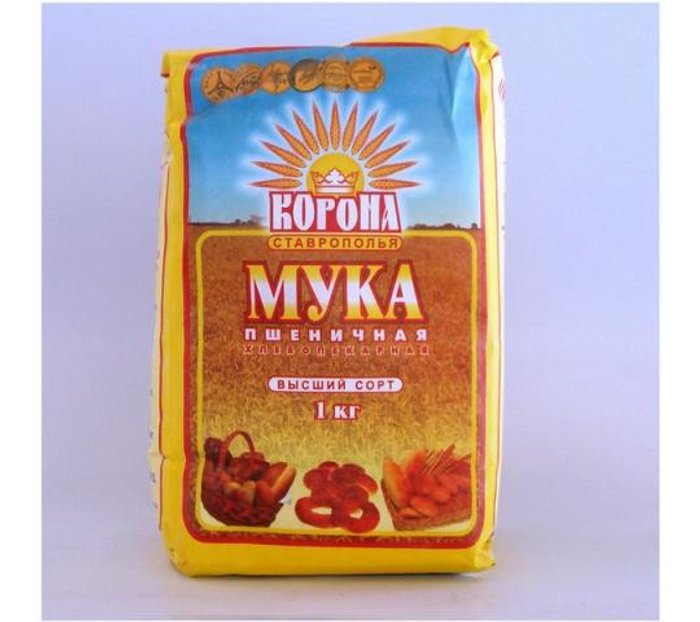 Мука пшеничная "Корона" высший сорт 1 кг.