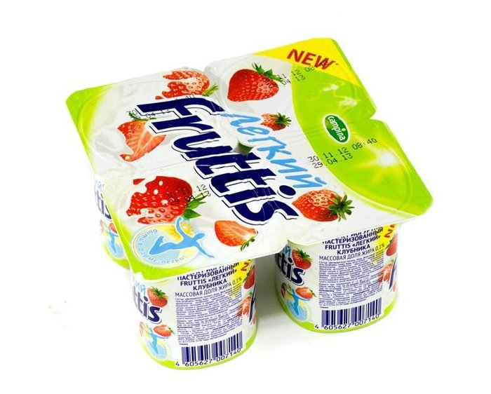 Продукт йогуртный пастеризованный Campina в ассортименте Fruttis "Лёгкий" 0,1% 110 гр