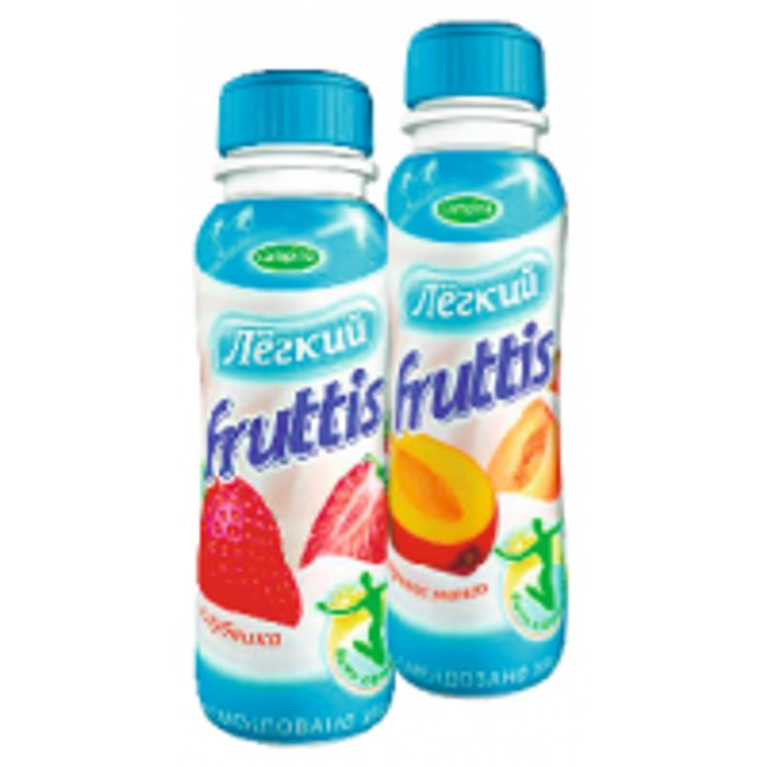 Напиток Йогуртный Campina Fruttis Лёгкий в ассортименте Стерилизованный 0.1% 285г Пластиковая Бутылка