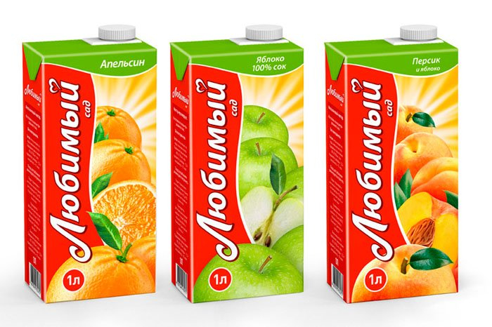 Натуральный Сок "Любимый Сад" в ассортименте 1,0