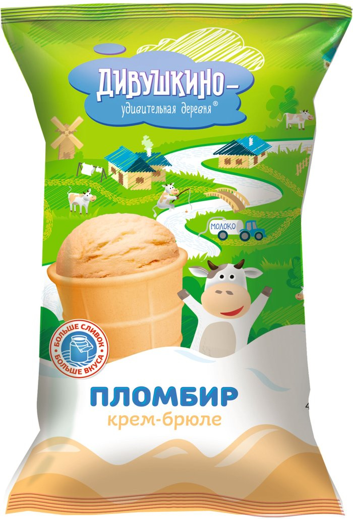 Дивушкино Уд.деревня в/ст пломбир в ассорт. 100 гр