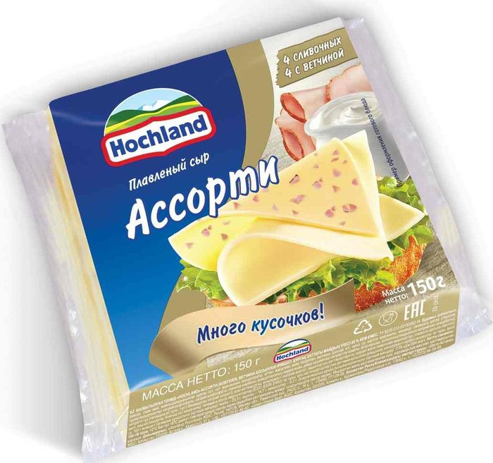 Плавленный сыр "hochland" тостовый 150 гр.