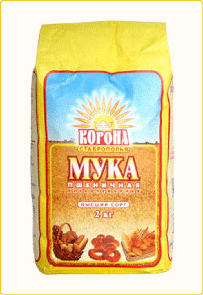 Мука пшеничная "Корона" высший сорт 2 кг.