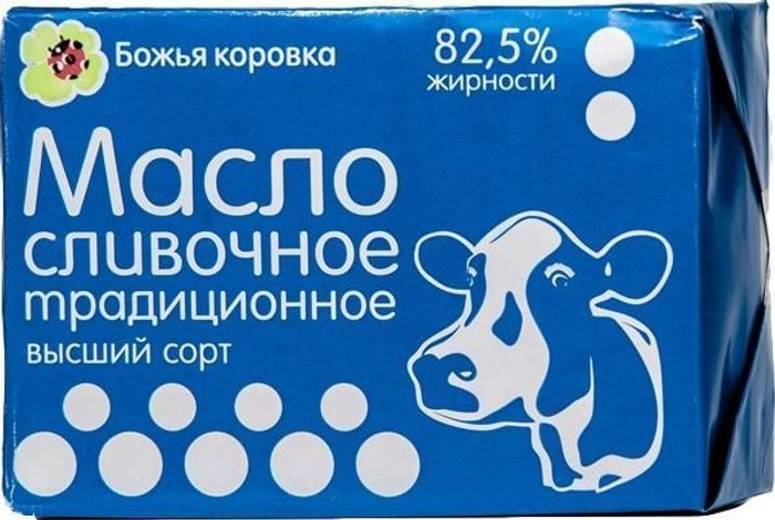 Масло сливочное Трад.Божья коровка 82,5% 180г