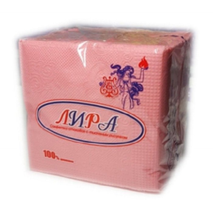 бумажные салфетки "Лира" 100 л