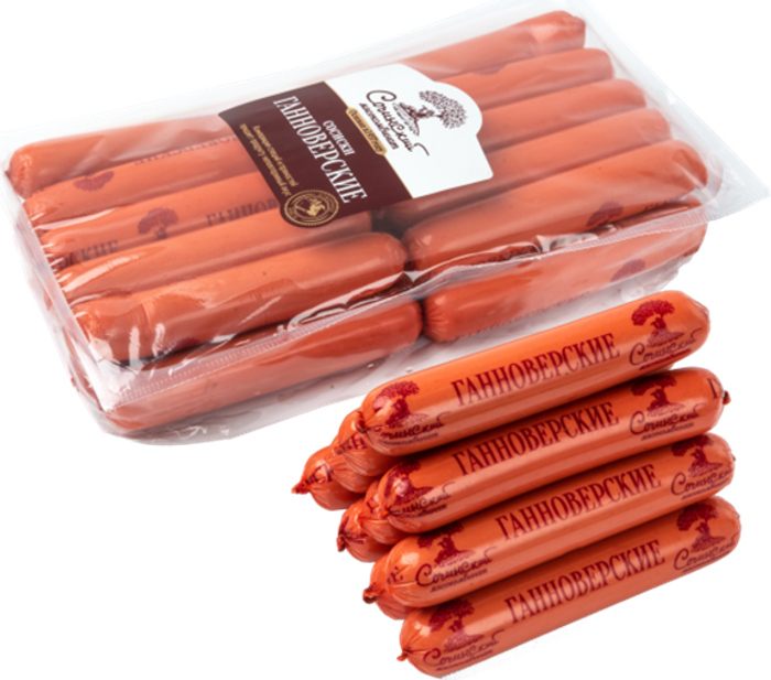 мясн.издел колб. Вар. Сосиски Гановерские ВМА "Сочинский мясокомбинат"