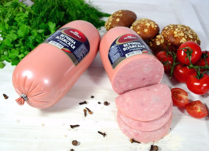 Мясная ветчина вес упак