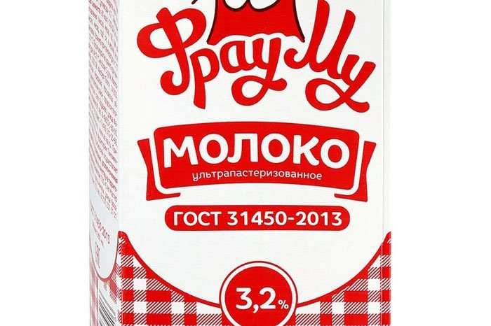 Молоко Фрау Му ультрапастеризованное 3.2%, 0.95 л тверд упак