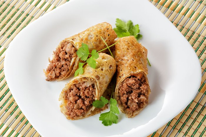 Блинчики с мясом полуфабрикаты "ВАМ" 450 гр