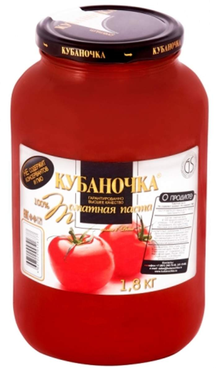 томат паста Кубаночка 1,8 л